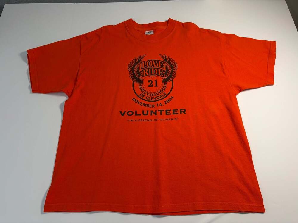 Vintage 2004 Harley-Davidson Love Ride 21 Volunteer T-Shirt
